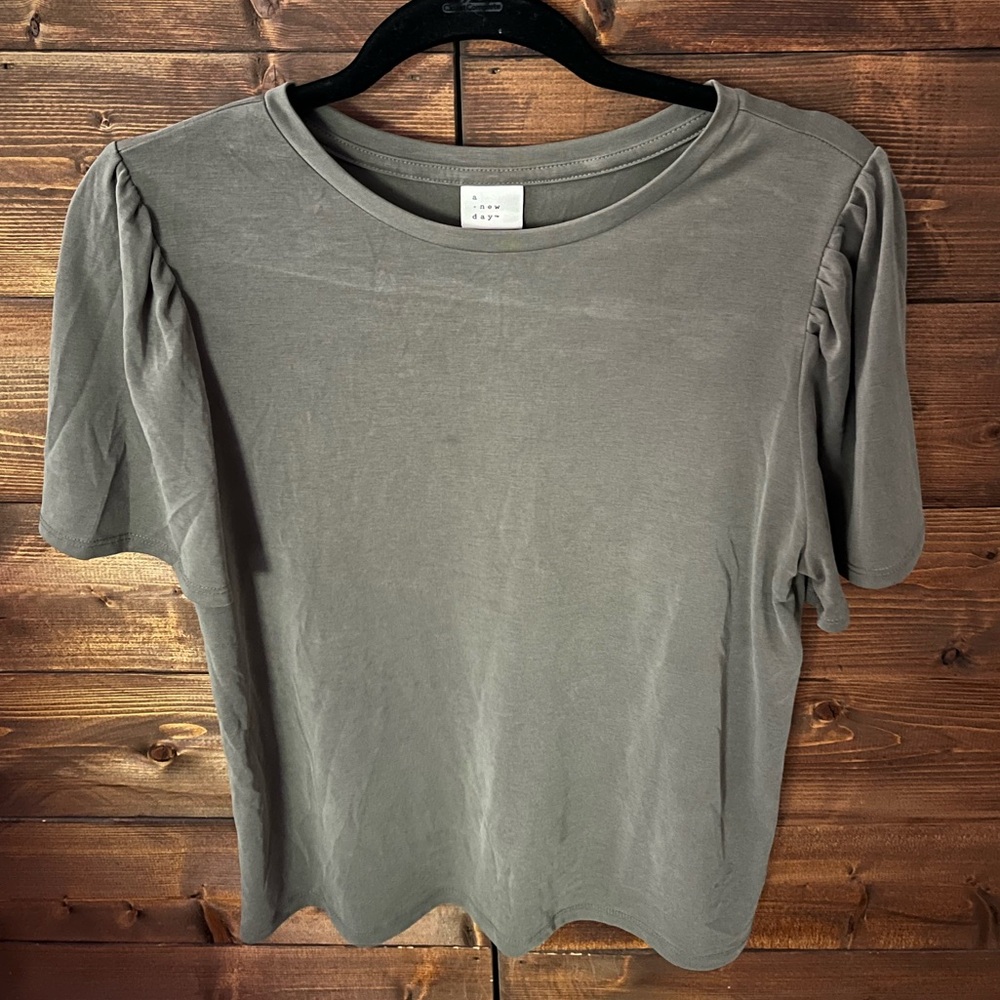 Army green T-shirt